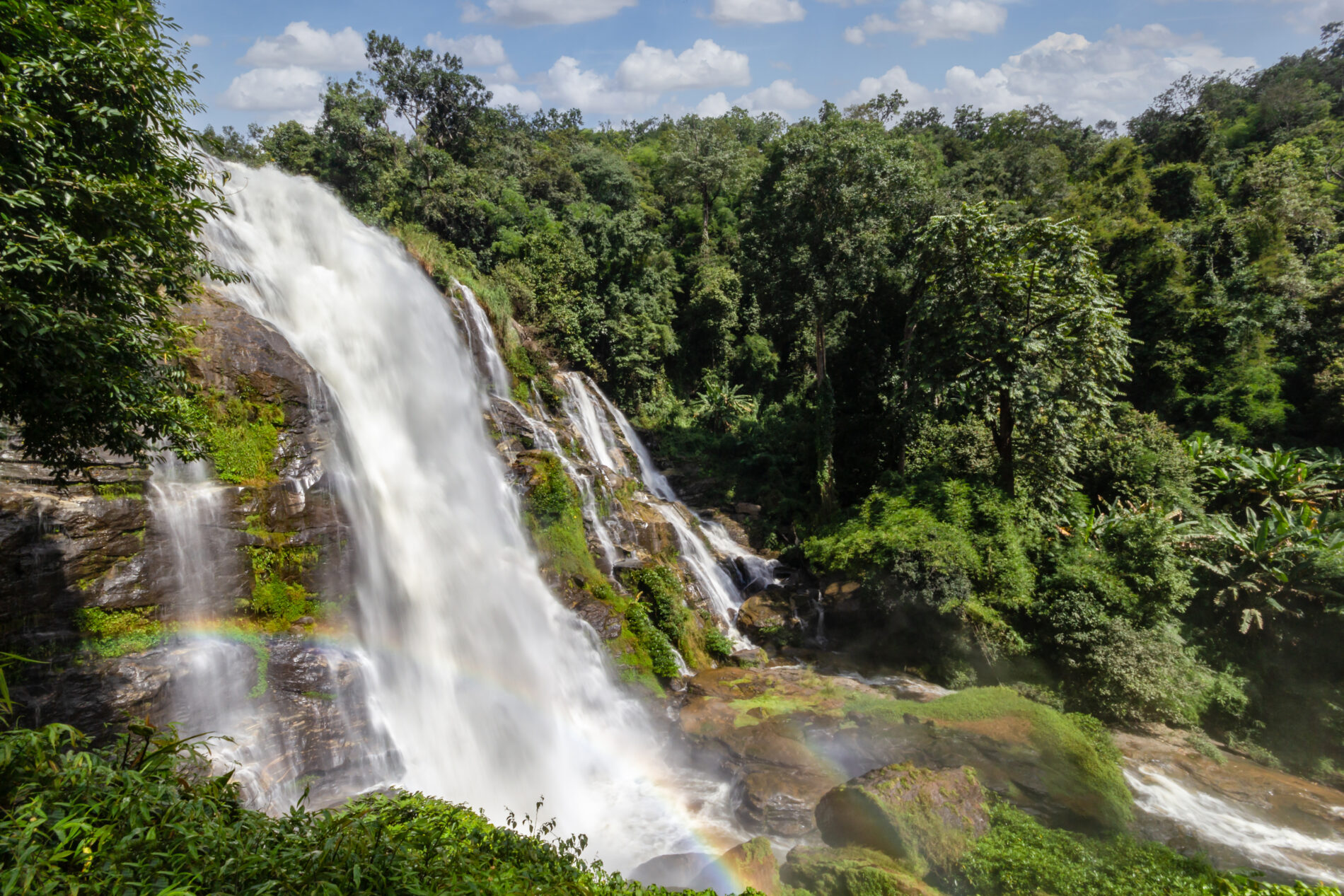 Wachirathan waterfall is the one of the famous waterfall at up D