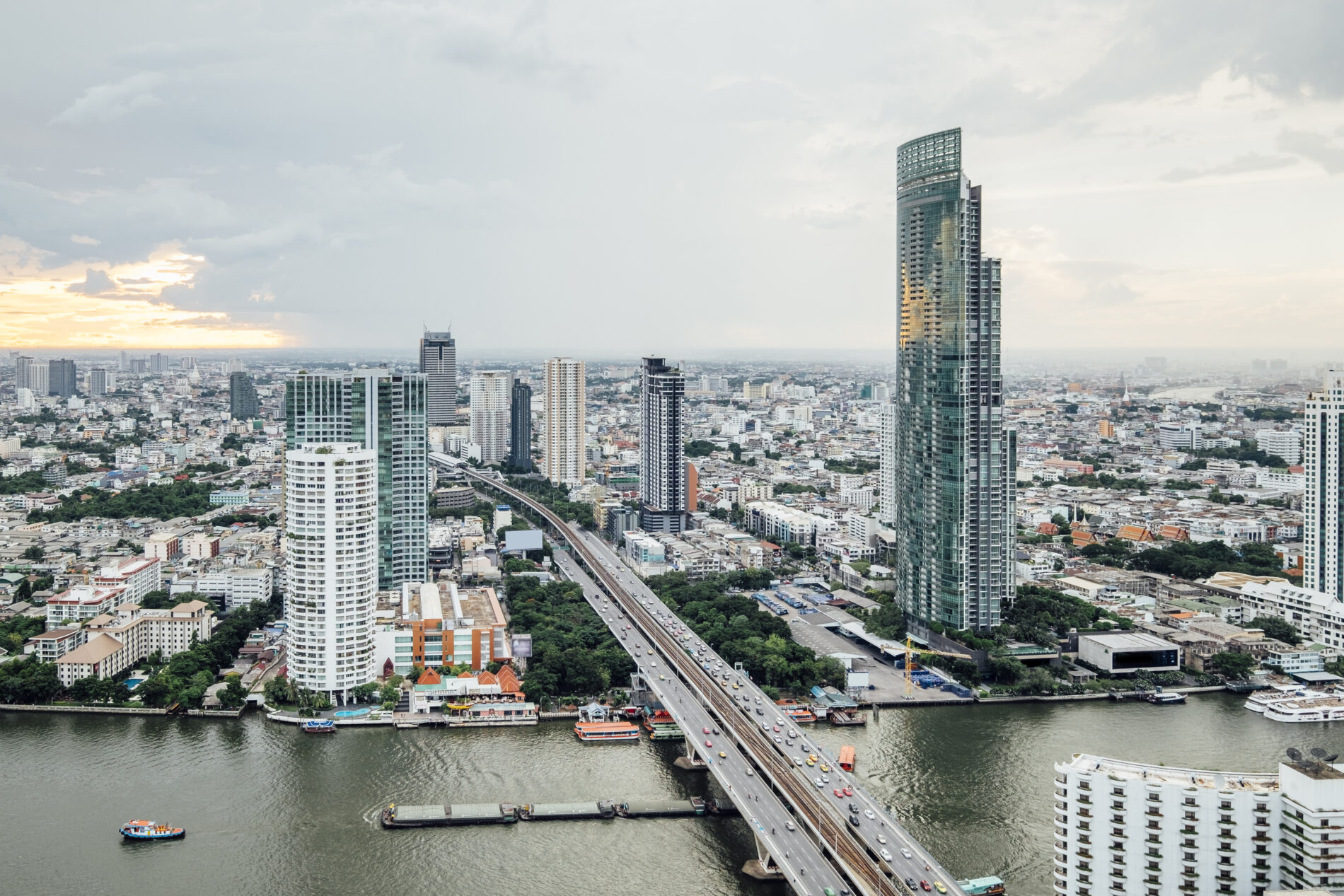 cityscape view and buidling in Bangkok, Thailand