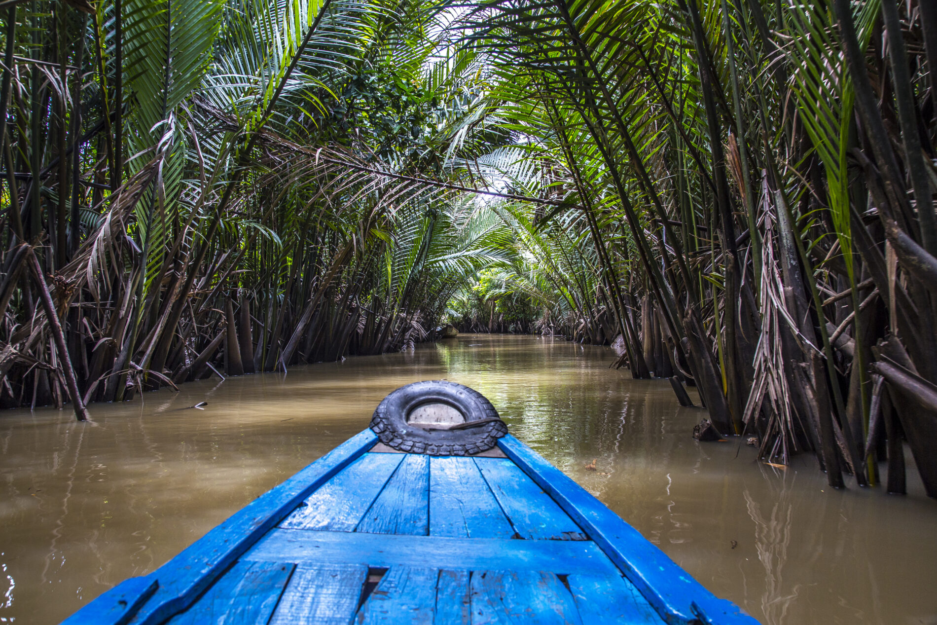The narrow passage of the Mekong Delta