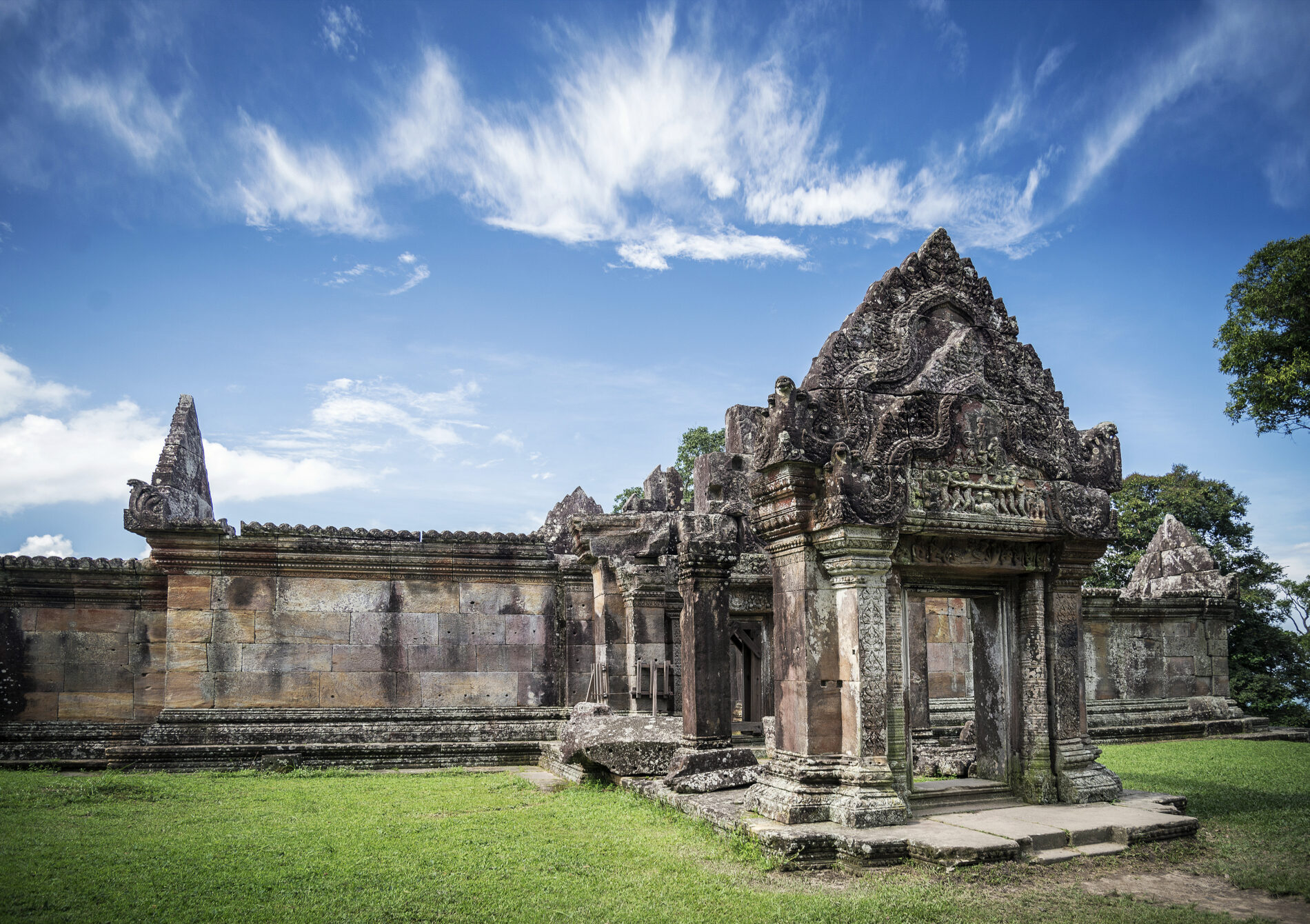 Preah Vihear ancient Khmer temple ruins landmark in Cambodia