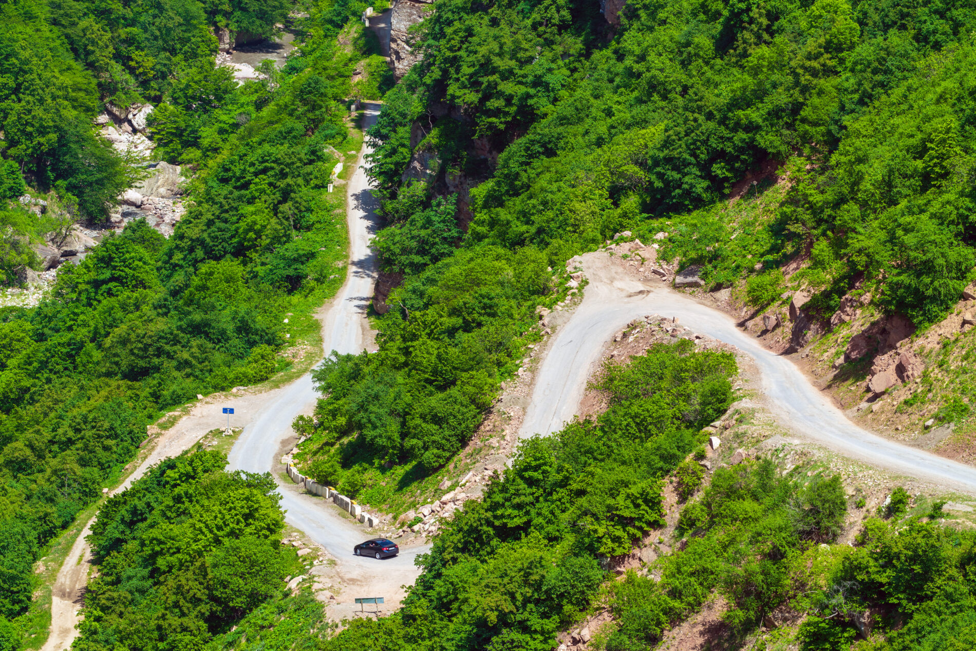 Winding road in the mountain