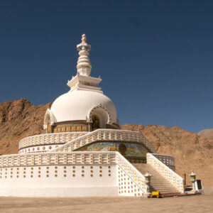 Shanti stupa, Peace Pagoda near Leh, Ladakh, India