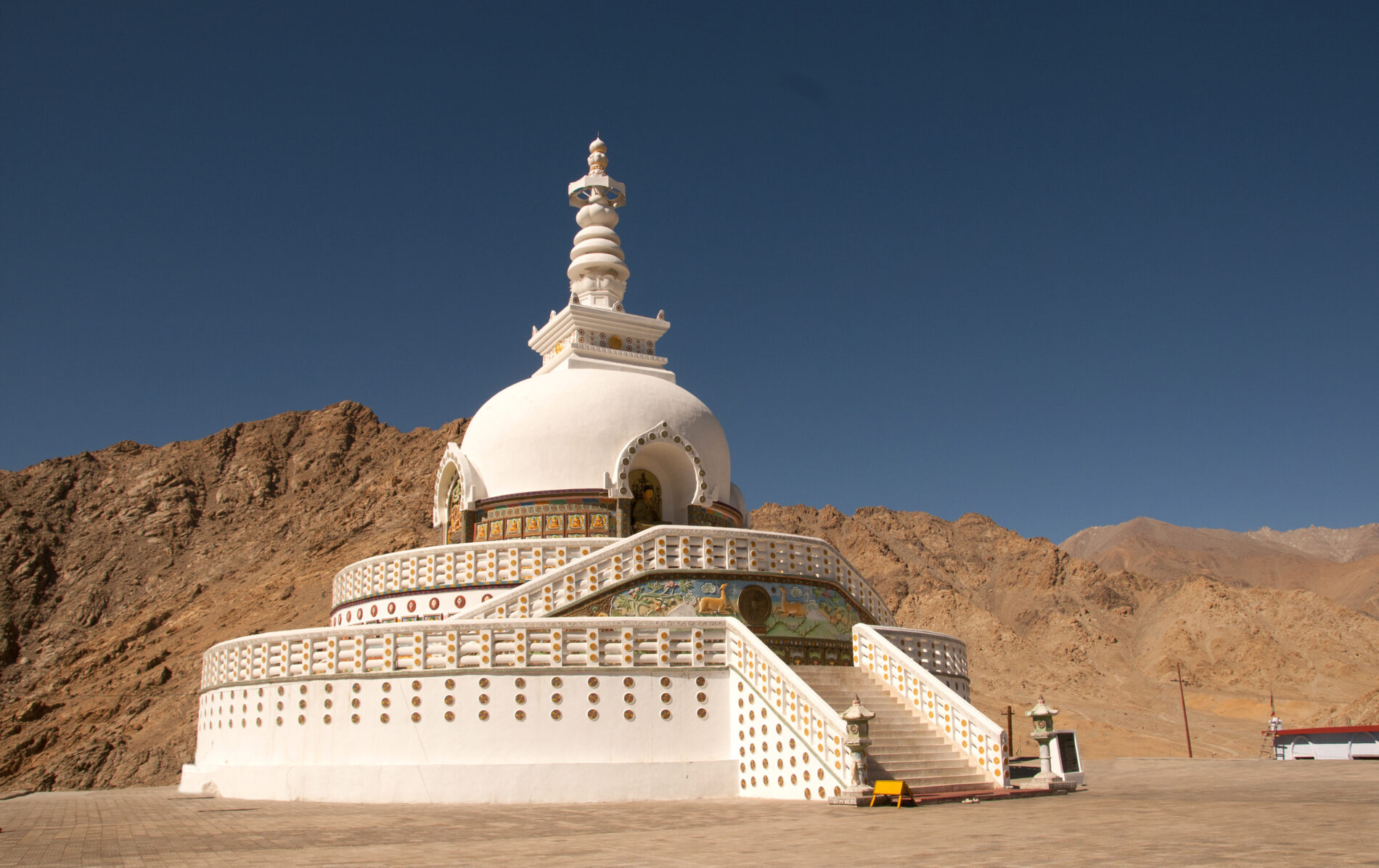 Shanti stupa, Peace Pagoda near Leh, Ladakh, India