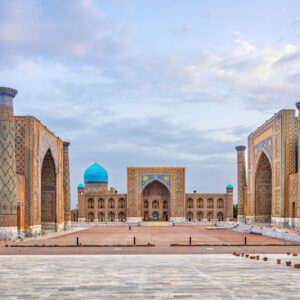 Historic Registan square in Samarkend, Uzbekistan
